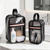 Portable Transparent PVC Makeup Bag - Large Capacity Skincare and Lipstick Storage