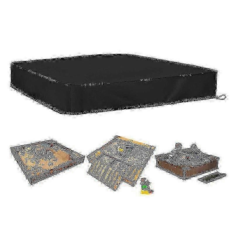 Waterproof Sandpit Cover with Drawstring - 120 x 120 cm Square, Dustproof for Sandpit Play