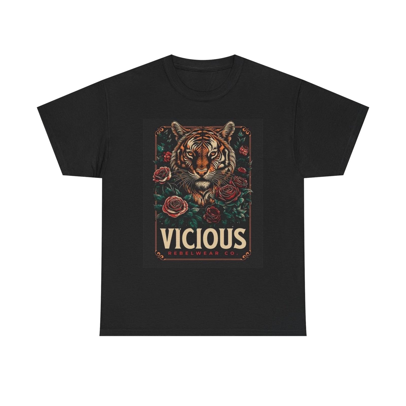 Men s and Women s T-shirts Vicious Tiger Graphic S
