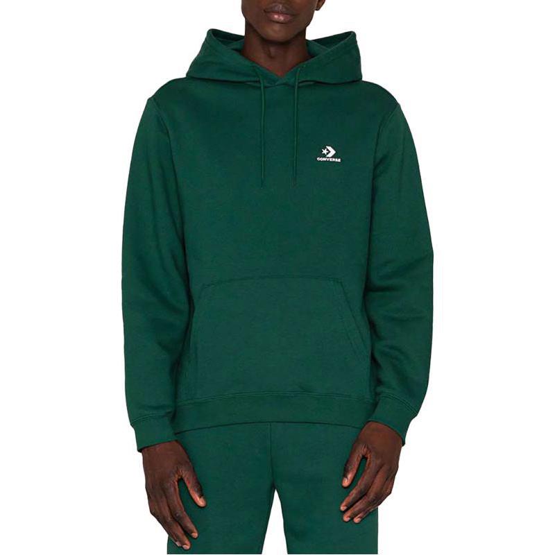 Converse CHEV EMB Sweatshirts Unisex Grün Mit Kapuze Moderat Regulär 10023874-A05