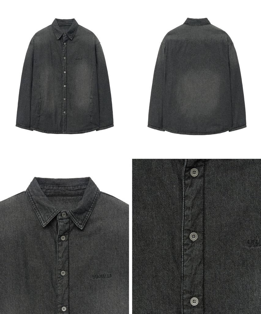 Big Union Padded Denim Shirt Jacket (Black)