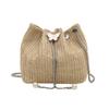 2025 Summer New Fashion Woven Portable Shoulder Crossbody Bucket Bag Women's Bag Supports a Large Number of Foreign Women's Bags