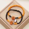 2Pcs/set Volleyball Football Basketball Tennis Couple Bracelet Magnetic Heart Matching Beaded Bracelets Lover Dating Jewelry