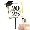 Graduation Cupcake Toppers 2026 Black and Gold Graduation Cupcake Picks Appetizer Picks Decorative Photo Booth Props Table