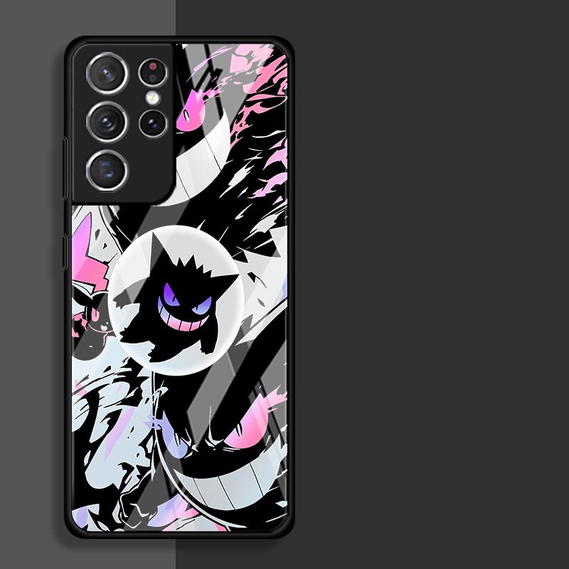 

Cool Gengar Pokemon Glass Case for Samsung Galaxy S26 S25 Ultra S23+ S24 S21 S24+ S22 S25+ S20 FE S23 Plus Luxury Phone Cover Galaxy S25 Ultra
