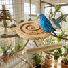 Wooden Bird Foraging Toys Interactive Hanging Parrots Rotating Dispenser Bite Resistant Bird Feeder Bird Cage Accessory