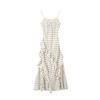 Design sense niche polka dot suspender dress women's spring and summer new French high waist ruffle edge fishtail skirt