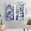 2 szt., druk płaski 2D Popularne panele zasłonowe Scena Błękitnej Pogody Wszechstronne 100% poliester (bez pręta) Dekoracje dla domu