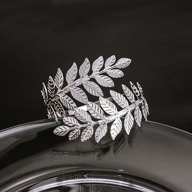 Metal Leaf Upper Arm Bracelet Greek Roman Style Gold Delicate Jewelry for Women Festival Holiday Gift