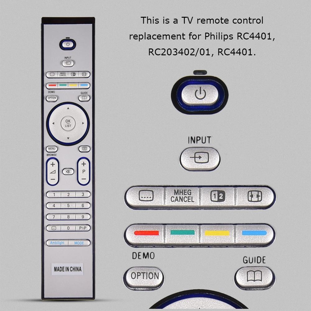 Náhradní dálkový ovladač pro Philips RC4401 RC4401 RC4404 RC4420 RC4703 RC4725RC4729 TV