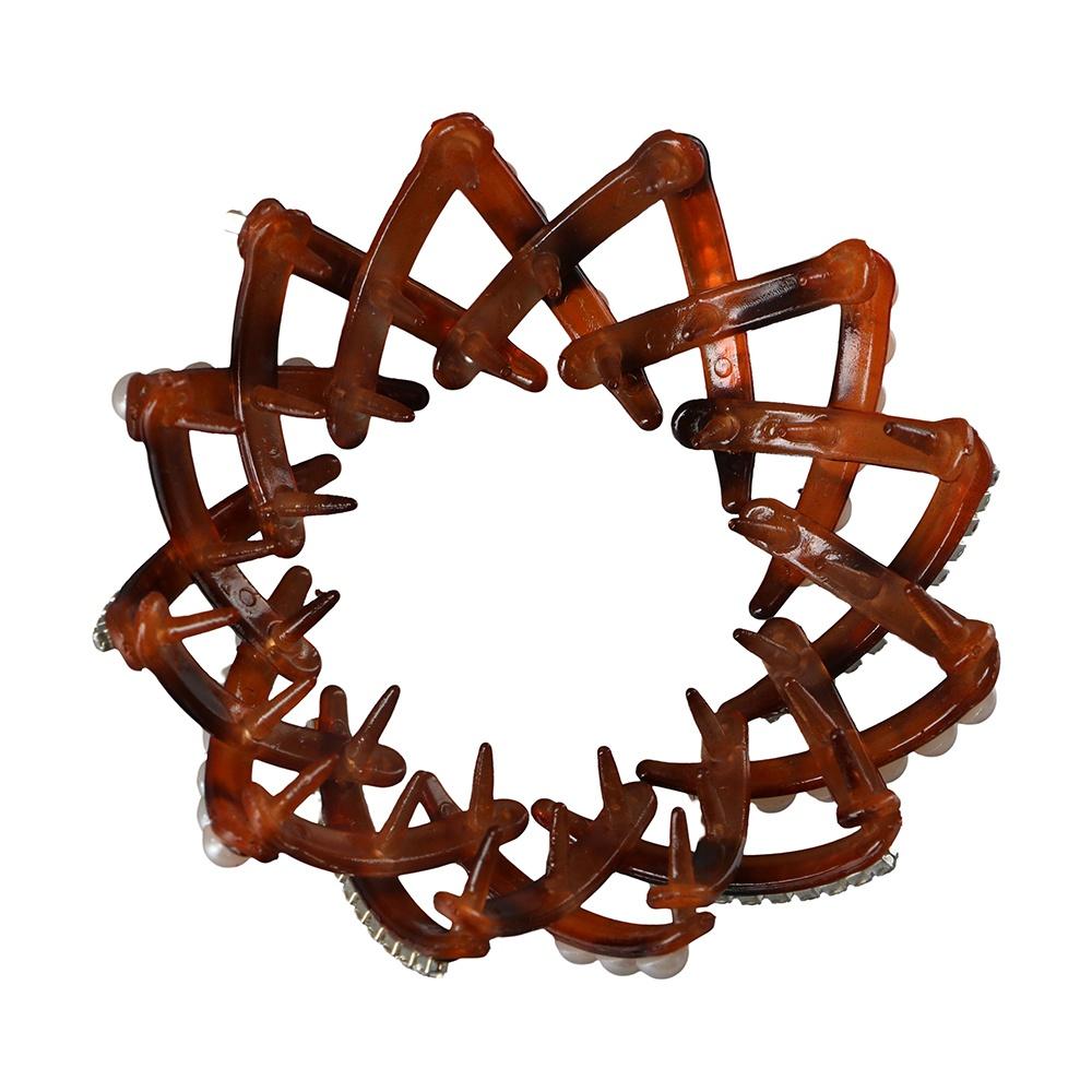 Hair Grab Clip Women Ponytail Buckle Korean Style Hair Claw Bird Nest Bun Maker Pearl Hair Ring