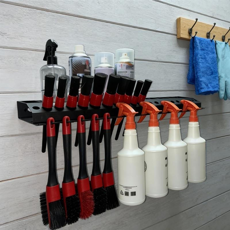 Dark Iron Storage Shelf For Liquid Containers Brushes And Air Powered Components Up To 3 Inches