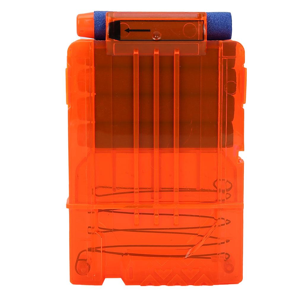 Soft Clip Plastic Cartridge Magazine Toy (5 Transparent Orange)