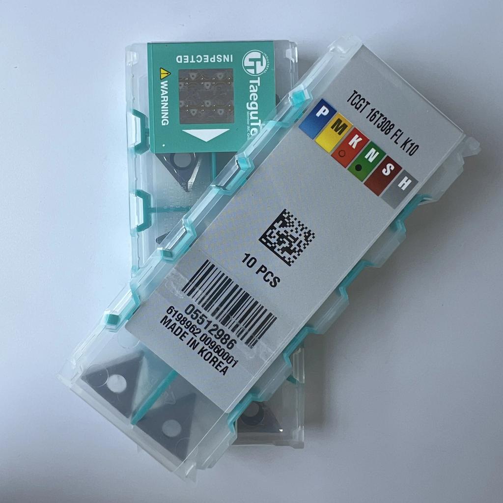 TaeguTec / TCGT16T308FL K10 / Original carbide blade 10 Pcs