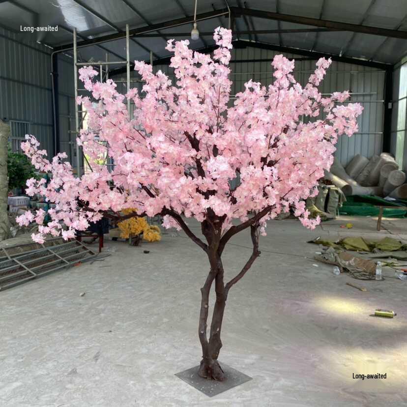 Artificial Cherry & Peach Blossom Tree - Large Indoor/Outdoor Decorative Plant