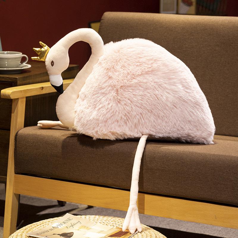 Adorable Swan & Deer Plush Toy Set - White Swan Home Decor & Girls' Hugging Pillow