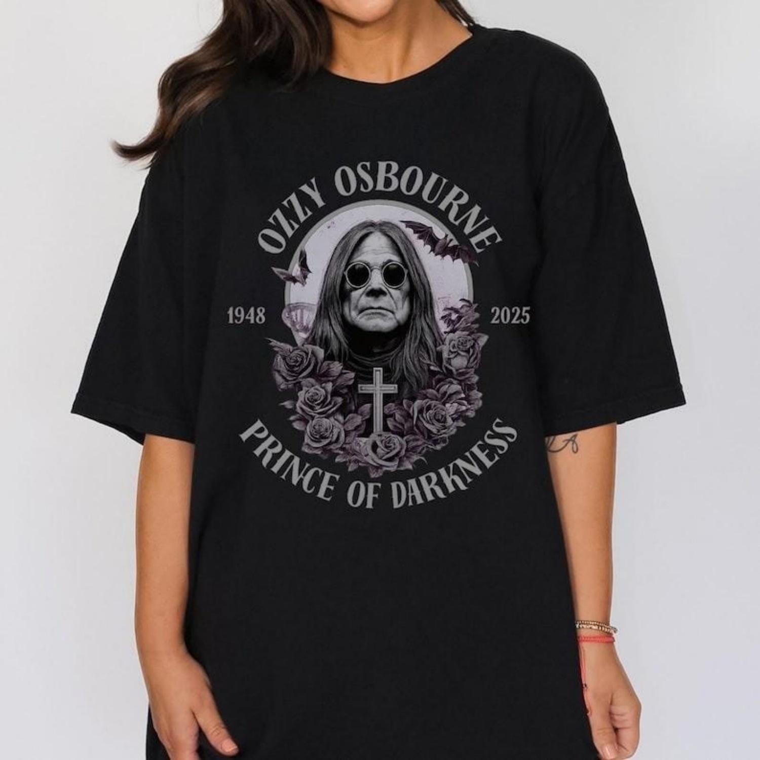 

Ozzy Osbourne RIP Shirt Rest In Power Ozzy Shirt Prince of Darkness Shirt Unisex T-Shirt XXXXXL
