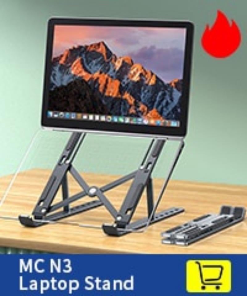 Suporte ajustável para laptop, alumínio, para tablet, notebook, almofada de resfriamento, dobrável, suporte para laptop