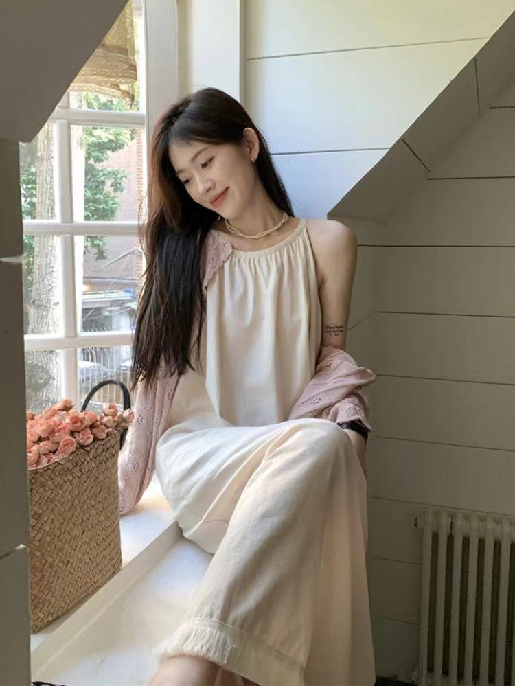 French Suspender Dress Fairy Summer Seaside Vacation Long Dress Gentle Wind Sweet Loose Temperament a Word Skirt