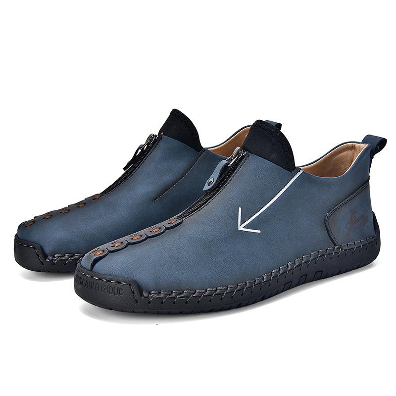 

Men s Autumn and Winter Boots Medium Help Men s Boots Hand-Sewn Casual Versatile Men s Boots Large Size Martin Boots 48 морской синий