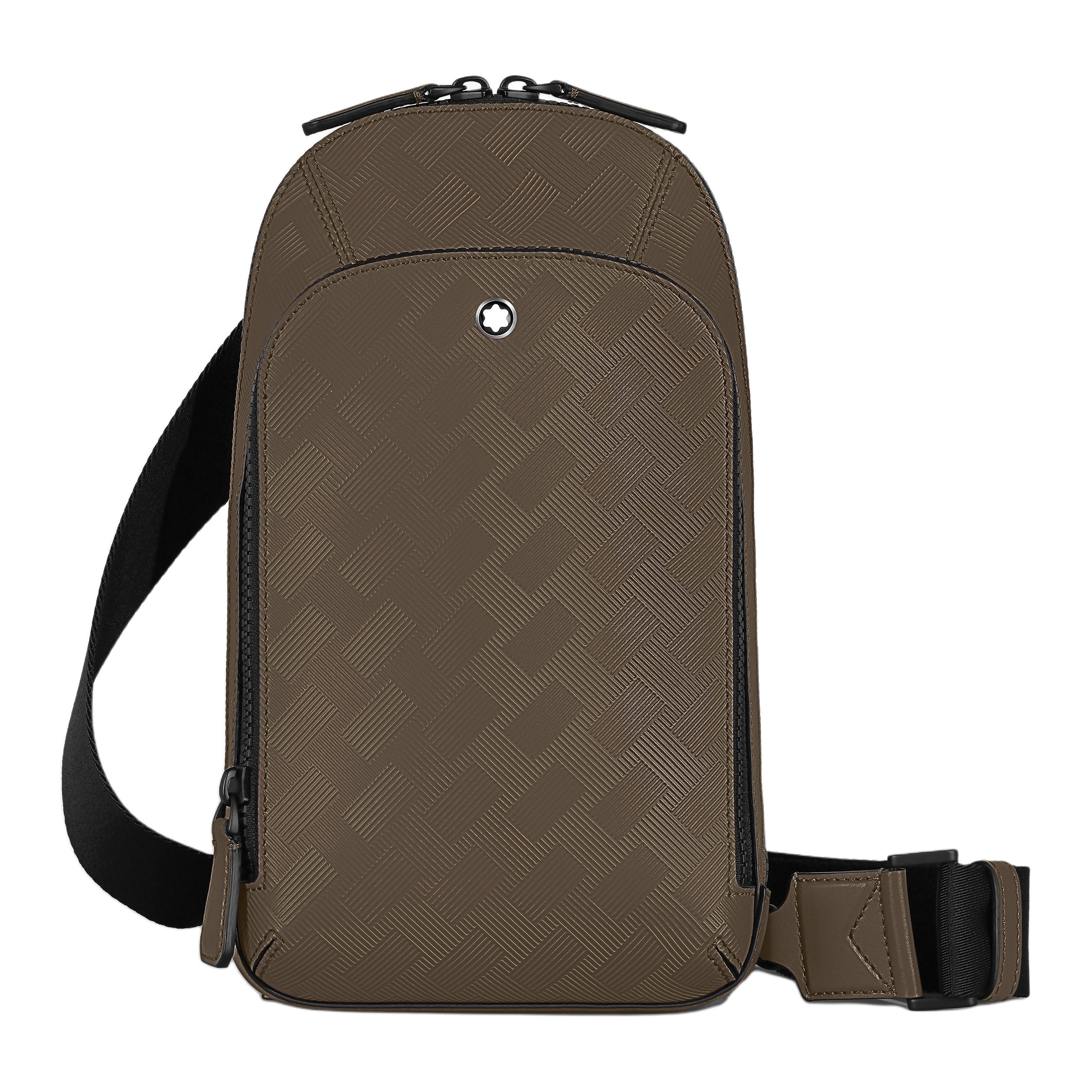 

Montblanc Logo Design Grain Leather Chest Bag Men bags Chestnut-Brown MB220243 Basic Set (Bag+Dust Bag)