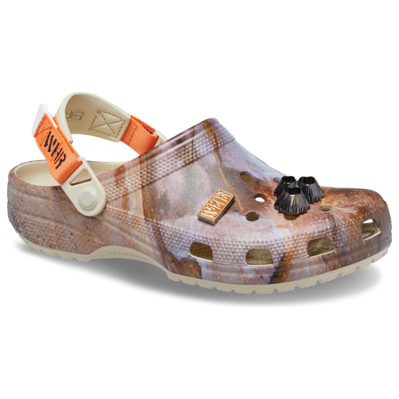 WHR X Crocs Classic Clog EVA Wear-Resistant Non-Slip Sports Sandals, Unisex Brown, Purple, and Orange