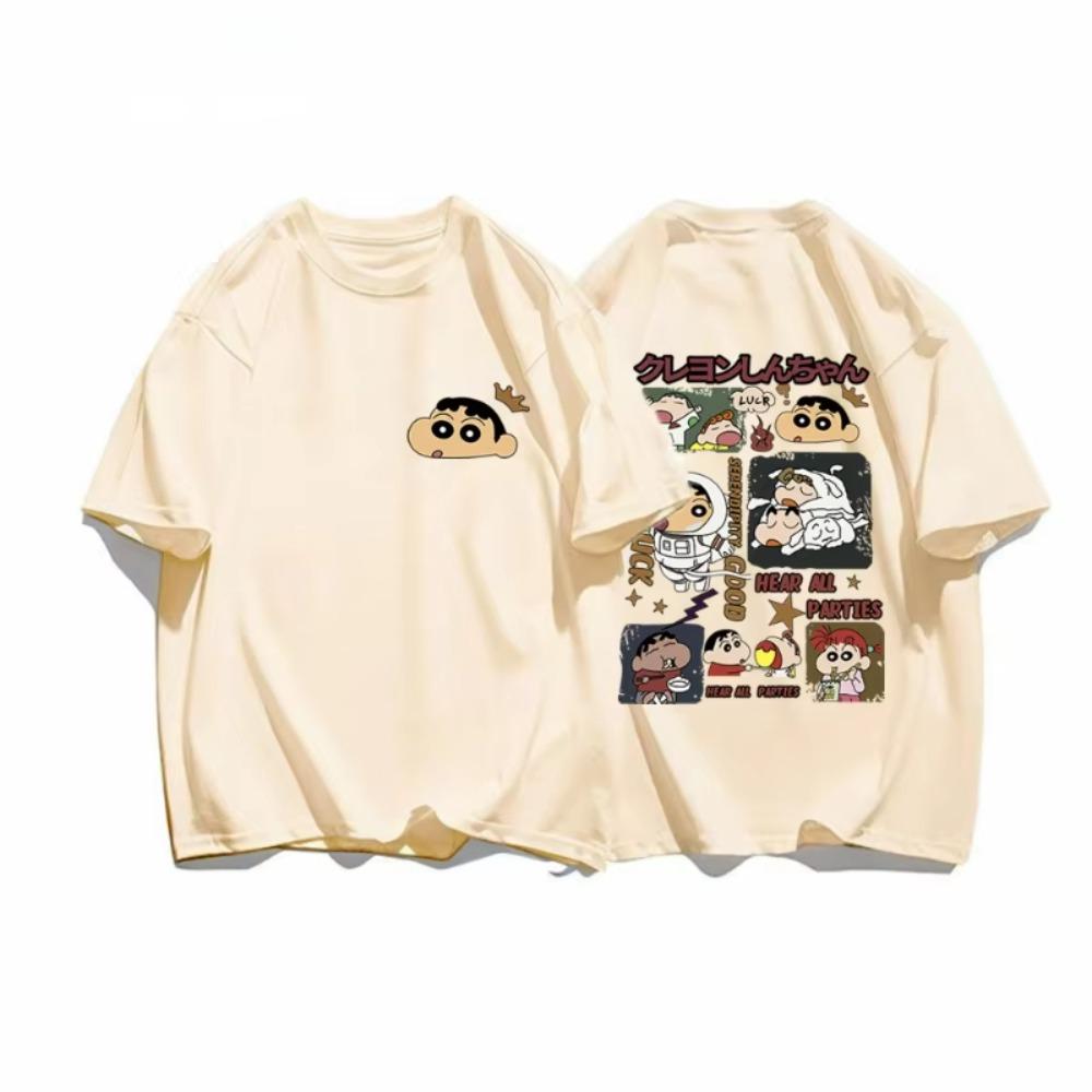 2025 Summer Unisexs Clothes Streetwear Print Cartoon T Shirt Short Sleeve Tops Unisexs and Womens Clothes Cotton T Shirts