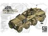 AFV Club German Army Heavy Armored Reconnaissance Vehicle with Gun Model Kit 1/35 Sd.Kfz.233 8-wheeled 7.5cm (plastic FV35233)