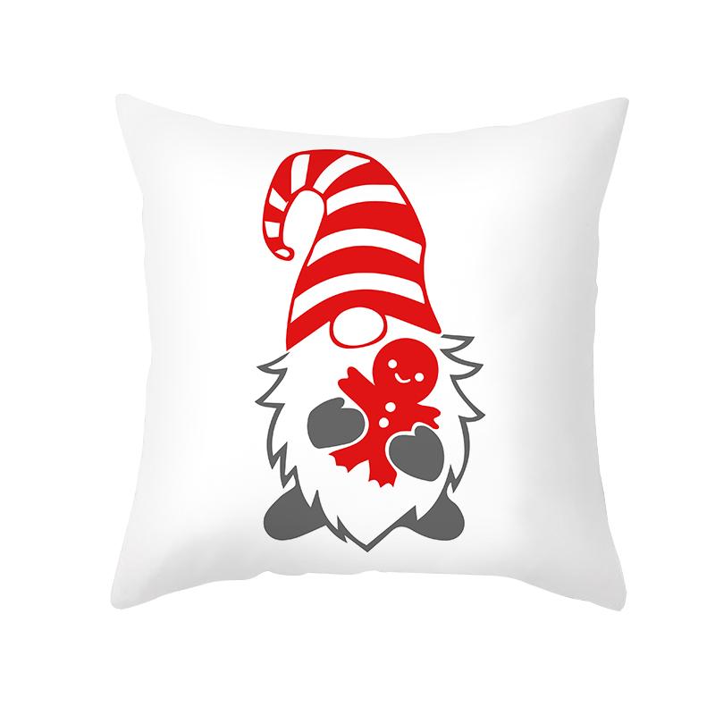 Christmas Cushion Cover Gnome Santa Sleigh Sofa Pillowcase  Decorations Navidad