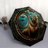 Steampunk Seal Adventure pattern umbrella, portable and foldable design, 8 ribs, a casual accessory for Halloween, Christmas, and birthday gifts.