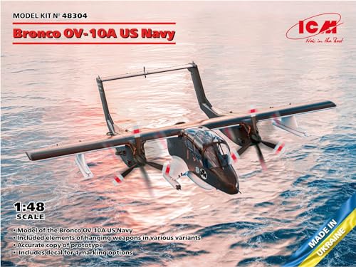 ICM 1/48 scale US Navy Bronco OV-10A plastic model kit 48304