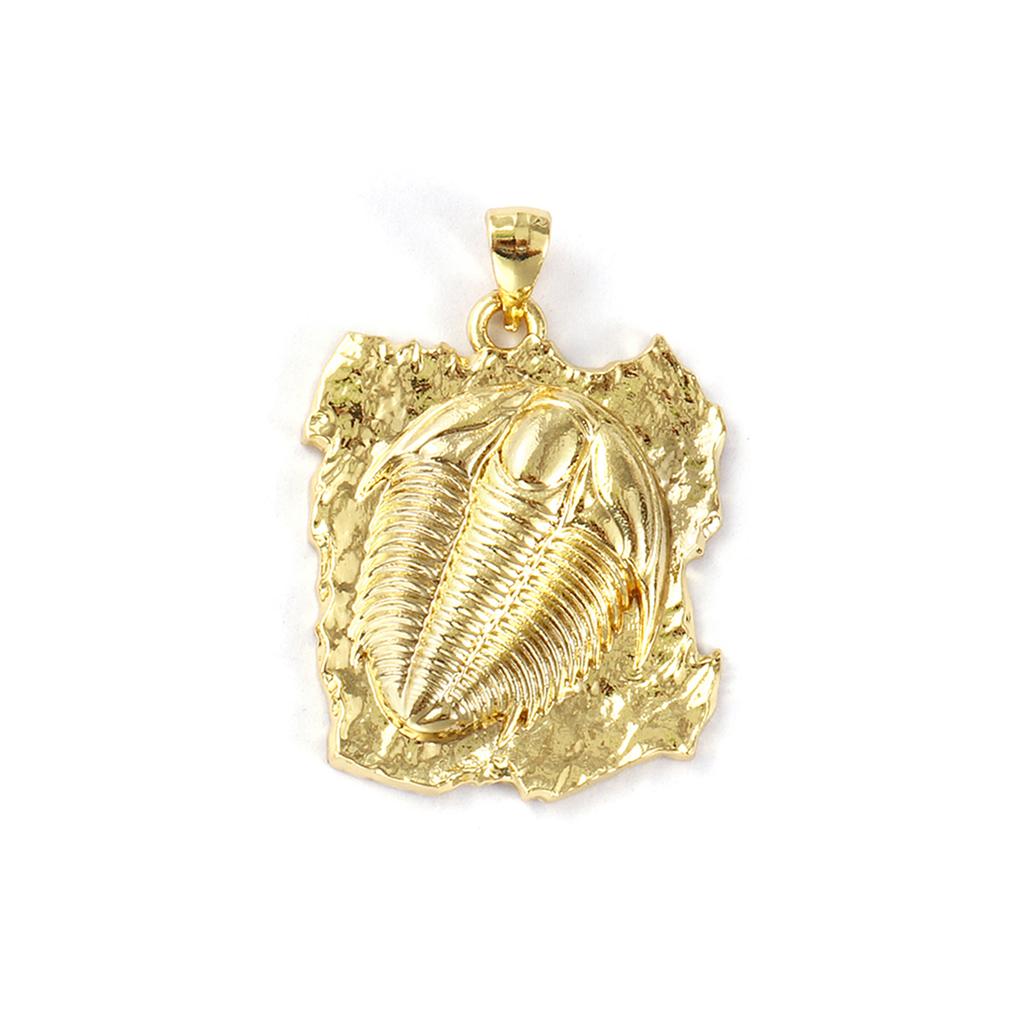2pcs Turtle Fossil Brass Charm Pendant 18k Gold Plated Melon Seed Buckle Brass Pendant For Women Fashion Jewelry Making Findings