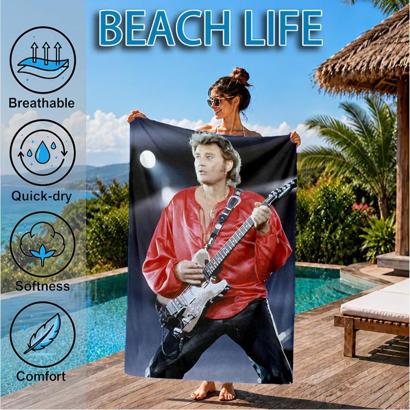 Rock Star Performance Beach Towel, Microfiber Beach Towel, Perfect For Pool, Beach, Travel, Home Decor Beach Party Fan Gifts