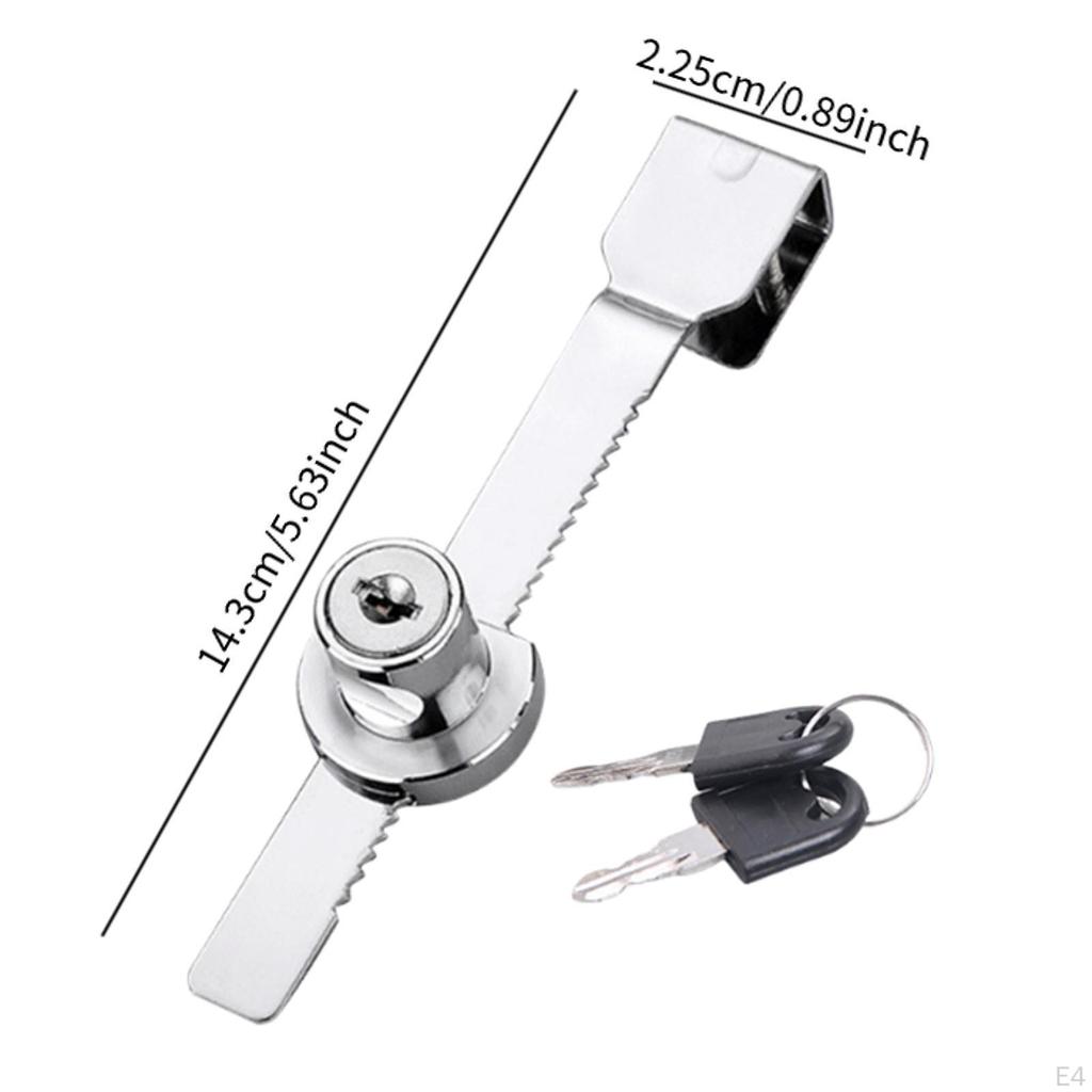 Cierre de Carcasa de Exhibición con Cerradura de Puerta Corredera de Cristal 2 Llaves Individuales para Tiendas