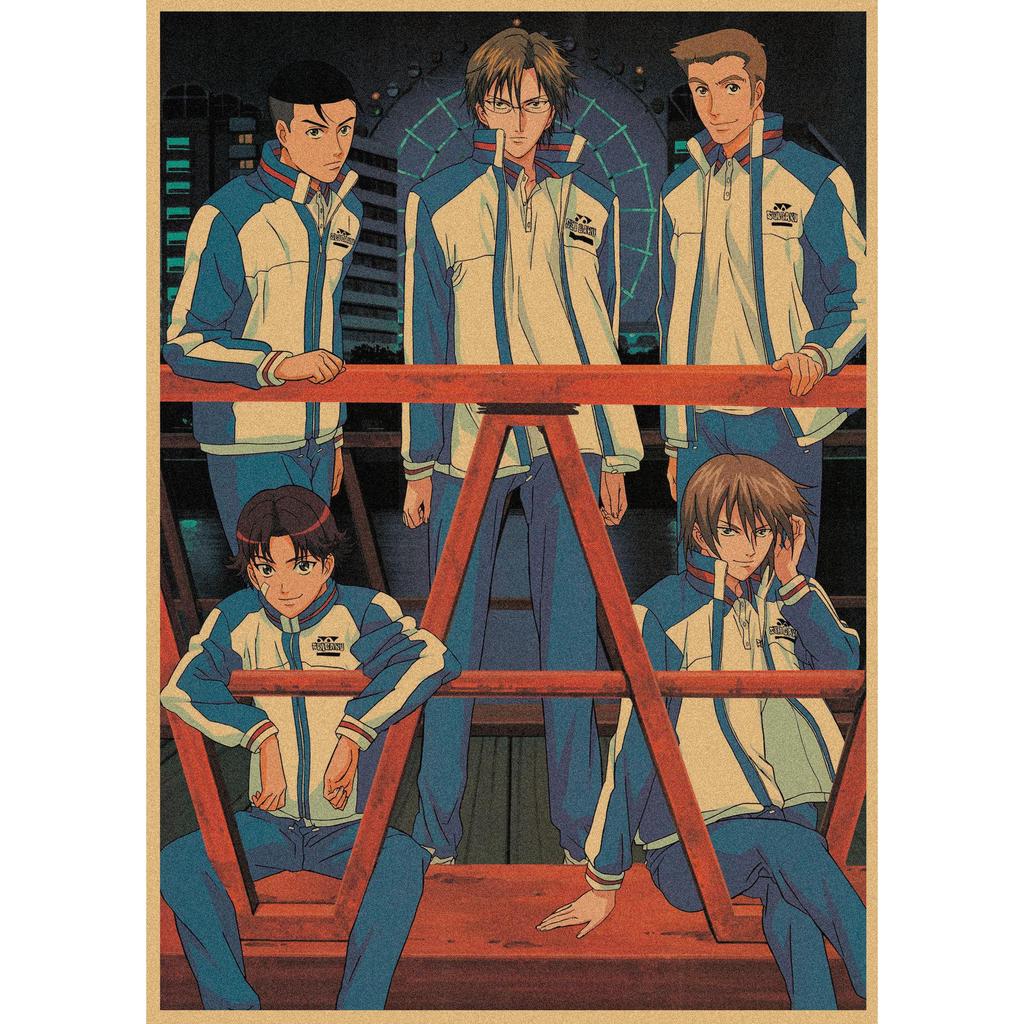 Japanese Anime Retro Poster: The Prince of Tennis Wall Art for Bar or Cafe