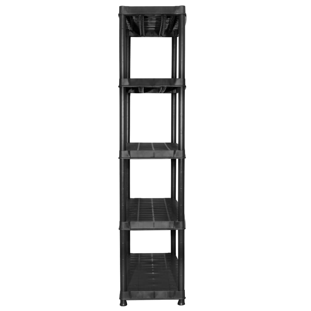 Vidaxl Regał 5-Poziomowy, Czarny, 91,5 X 45,7 X 185 Cm, Plastik