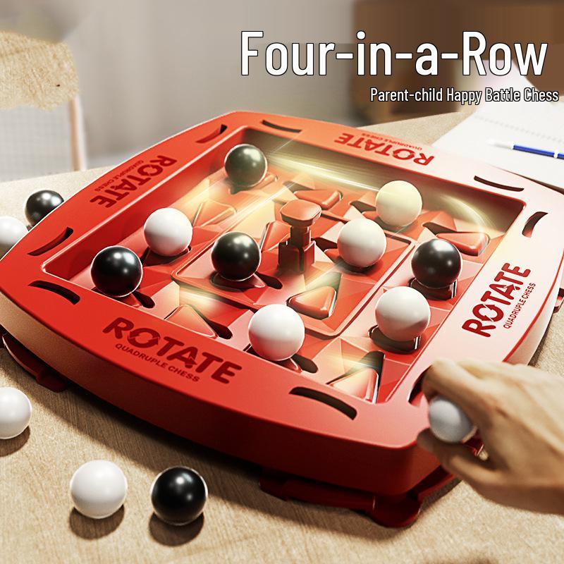 Rotating Four-in-a-Row Chess Board: Parent-Child Interactive Two-Player Game