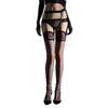 Women's Stocking With Garter Belt Floral Embroidery Socks Ultra Thin 3d Oil Shiny Transparent Lace Stockings High Socks
