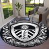 Leeds United Custom Name Round Area Rug,Carpet Rug for Living Room Bedroom Sofa Playroom Decor,Non-slip Floor Mat