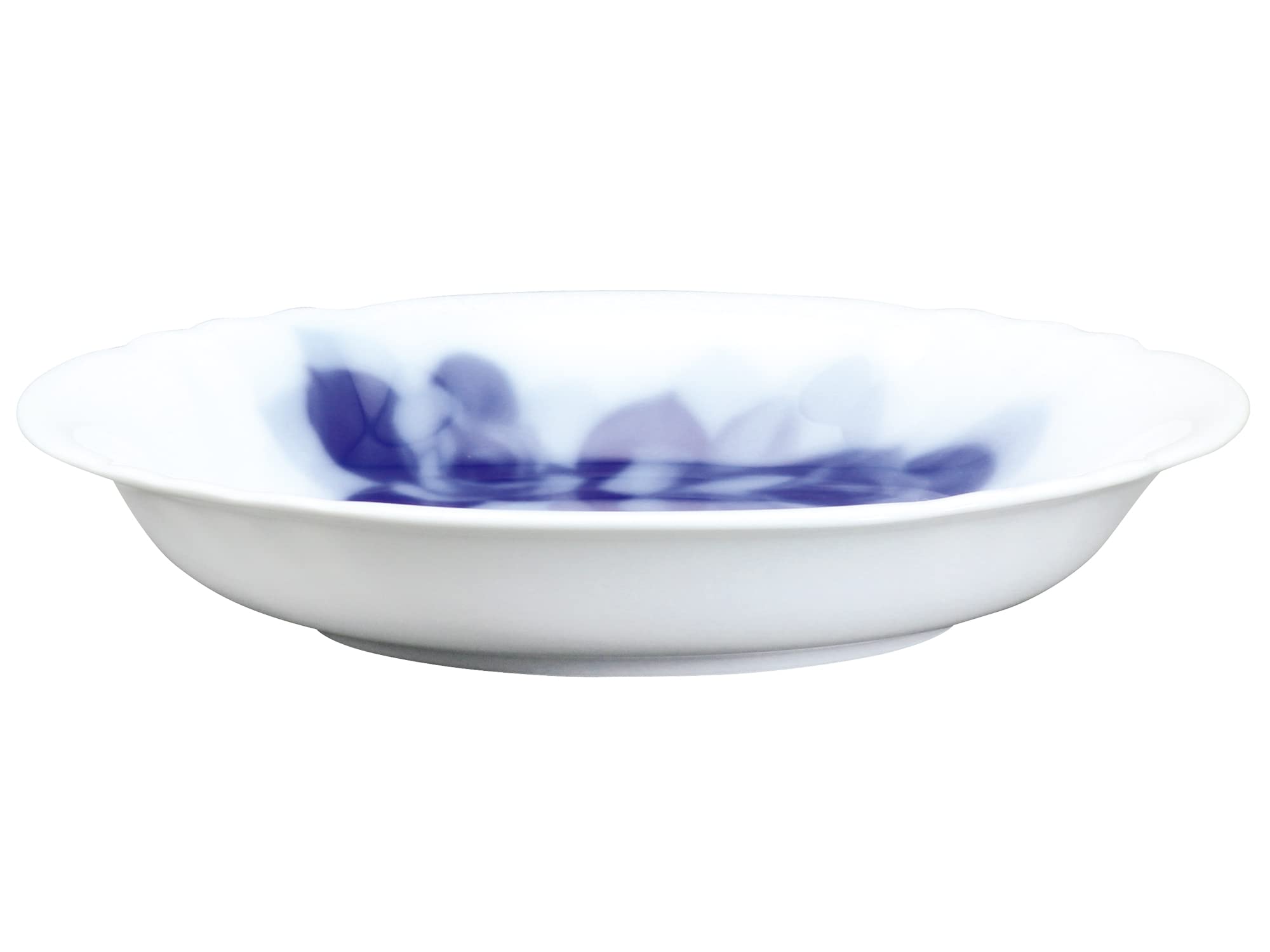 

Okura Pottery Blue Rose Janet 14cm Deep Fruit Plate, Approx. 14.5cm Diameter, Microwave and Dishwasher Safe, Made in Japan, 40F/8110