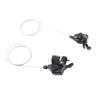 1 Pair Aluminum Alloy Bike Shift Levers Black Bike Thumb Gear Shifter Bicycle Upgrade