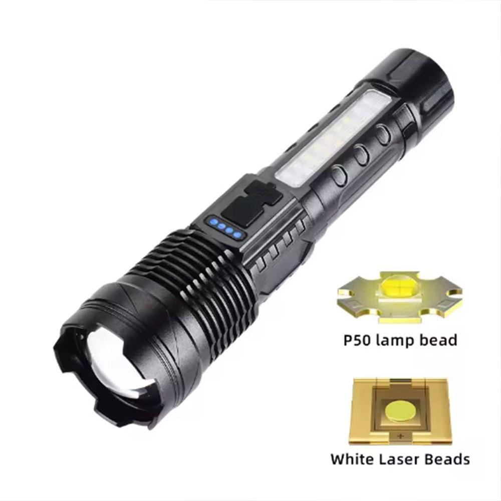 Super Bright Strong LED Flashlight Zoomable Work Flashlight Spotlight Handheld Torch  Home