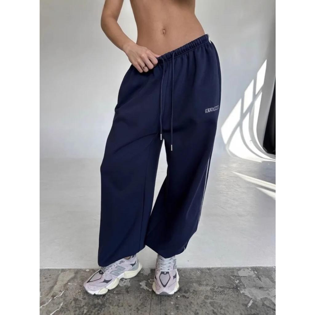 VIONA Striped Wide Leg Sports Pants For Women In Spring And Autumn, Loose And Slimming, Straight Leg Casual Pants