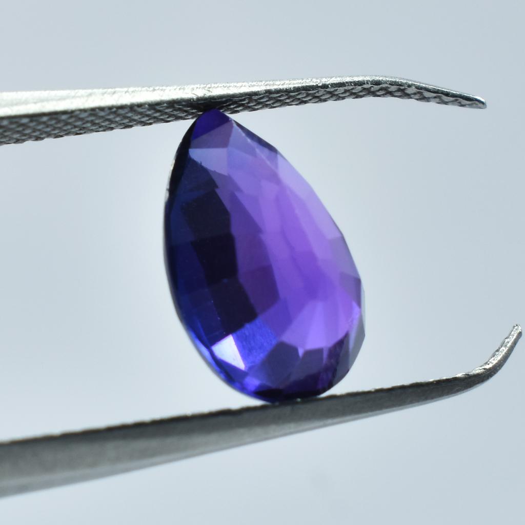 Natural Purple Sapphire Loose Gemstone Pear Cut 10.55 Ct September Birthstone for Gem Collections