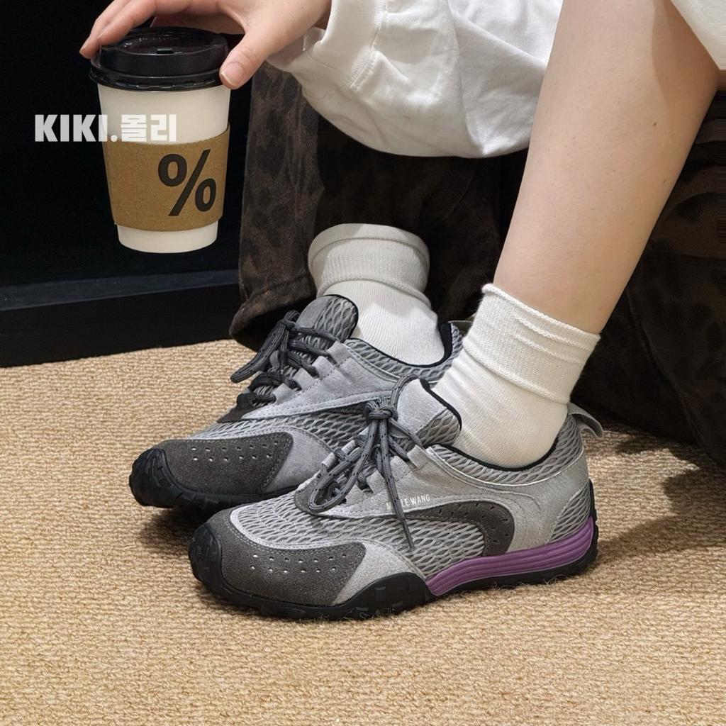 Retro leather platform mesh German training shoes women's 2025 autumn new versatile casual non-slip sports Forrest Gump shoes
