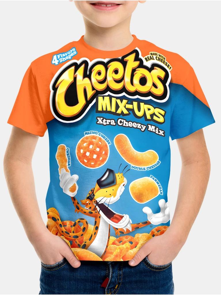 Μοντέρνα Παιδική Μπλούζα T-Shirt 3D Εκτύπωση Στρογγυλή Λαιμόκοψη Κοντομάνικη Για Αγόρια Κορίτσια Παιδιά Καθημερινά Τοπ