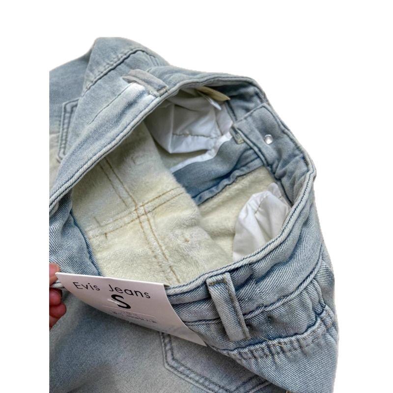 Ladies' Light Blue High Waist Plus Velvet Jeans - Warm, Straight Leg, Loose, Slimming, Versatile, Narrow to Wide Fit
