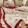2025 Cloud-Feel Cotton Lace Summer Quilt Set, Machine Washable - Cool & Lightweight for Air Conditioning (Single/Double)