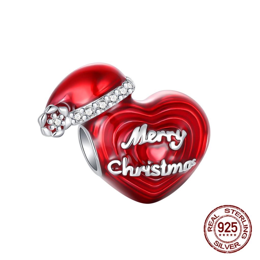 Red Color Series Charms Beads Copper Blood Heart Love Car Strawberry Fruit Dangle Fit Original Bangle Bracelet Diy Jewelry