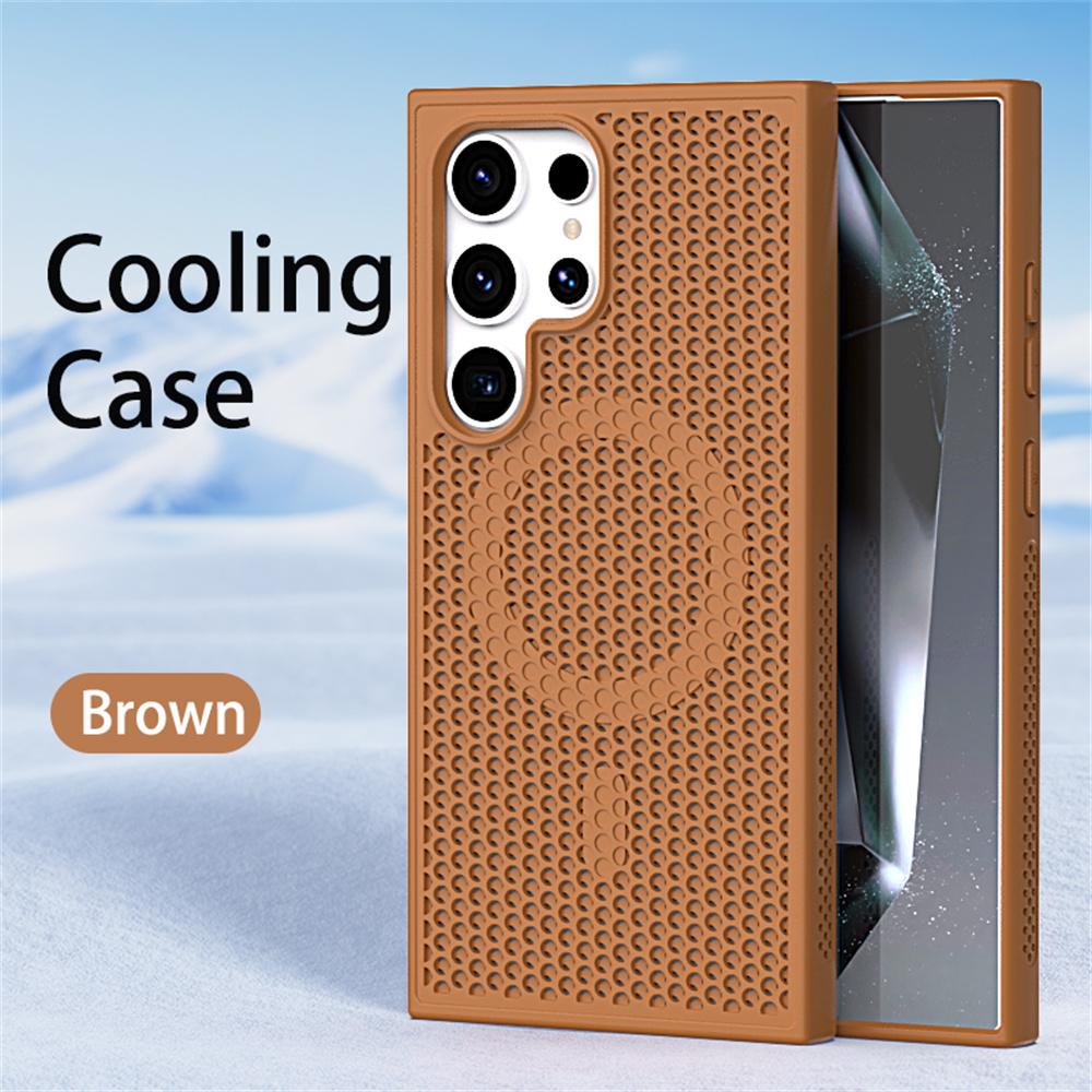 Magnetic For Magsafe Heat Dissipation Phone Case For Samsung S25 S24 S23 Ultra S22 Plus FE Luxury Shockproof Protection Cover